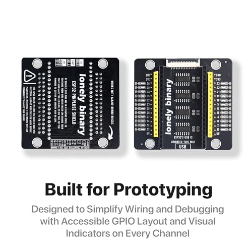 Image of Lonely Binary 3-Pack ESP32 WROOM-32UE IPEX Antenna GPIO LED for Arduino | 3 boards + antennas + PinPulse shields; WROOM-32UE, external 2.4GHz, extended range; dual M /F headers; MicroPython, ESP-IDF