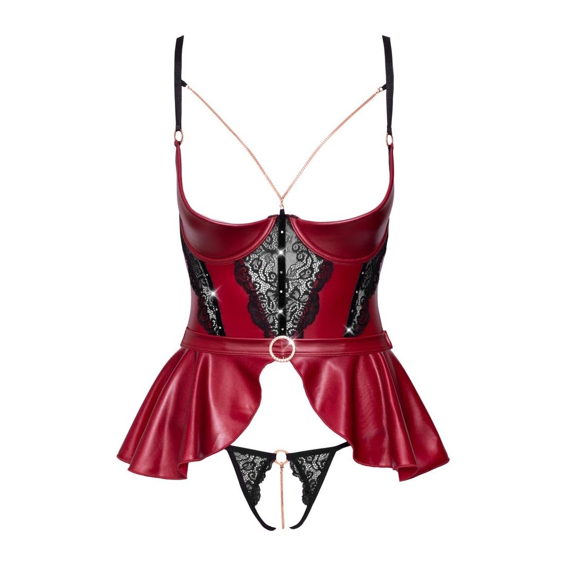 Abierta Fina Erotische Dessous-Set-22141723331 Rot 85C/XL