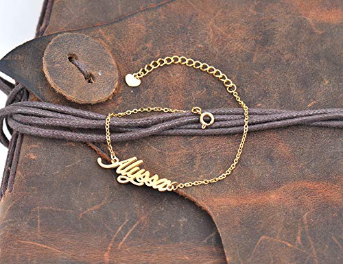 HUAN XUN Personalized Custom Any Name Necklace in Golden Silver Jewelry2