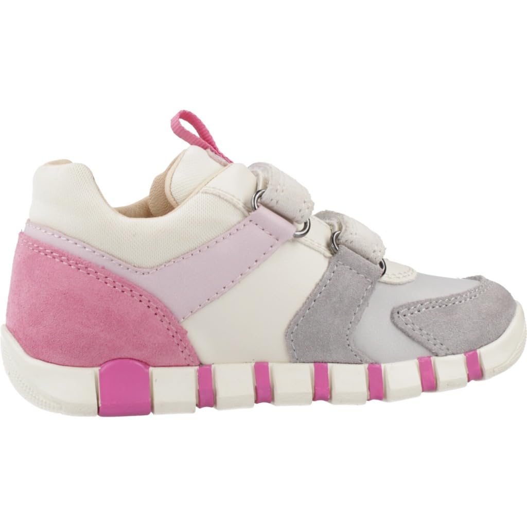 Geox Baby B IUPIDOO Girl First Steps Grey/Fuchsia 20_EU