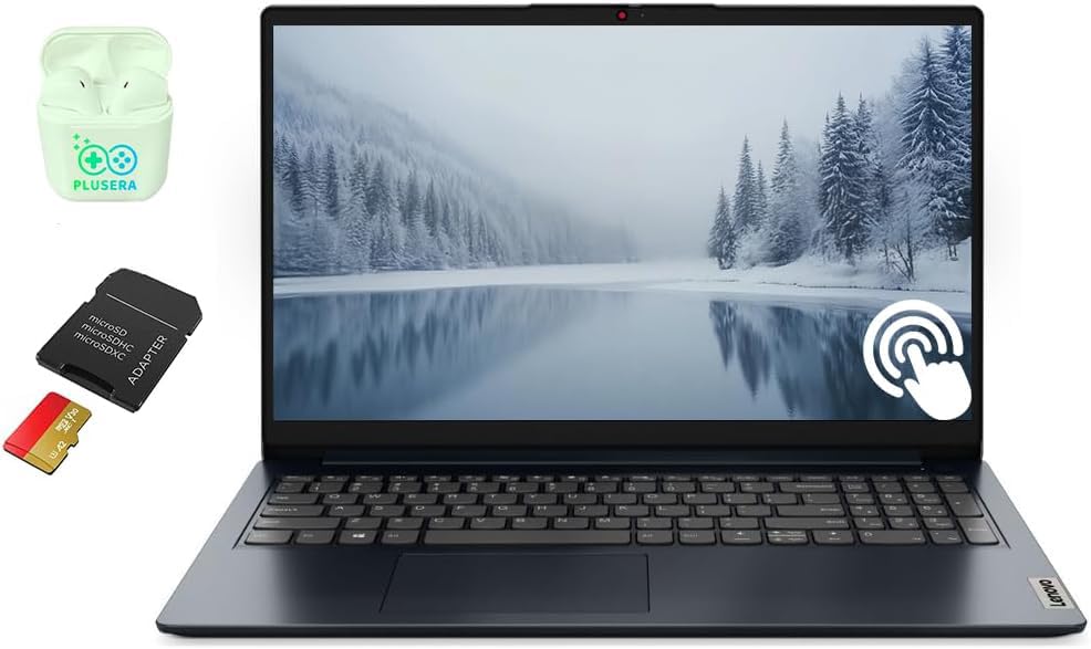 Lenovo IdeaPad 15.6” FHD Touchscreen Laptop, 24GB RAM 1.5TB Storage (1TB SSD+512GB SD Card), 10-Cores Intel Core i5-1235U, Windows 11 Pro with