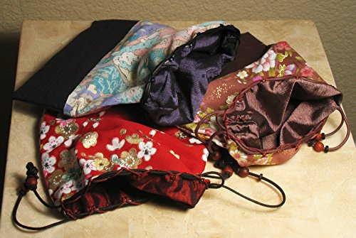 Mala Bag - Pure Japanese Silk with Burmese Silk Lining 8" x 6"2