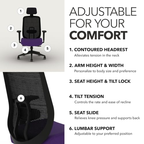Image of HON Altern Ergonomic Office Chair, Office Desk Computer Chair, Iris