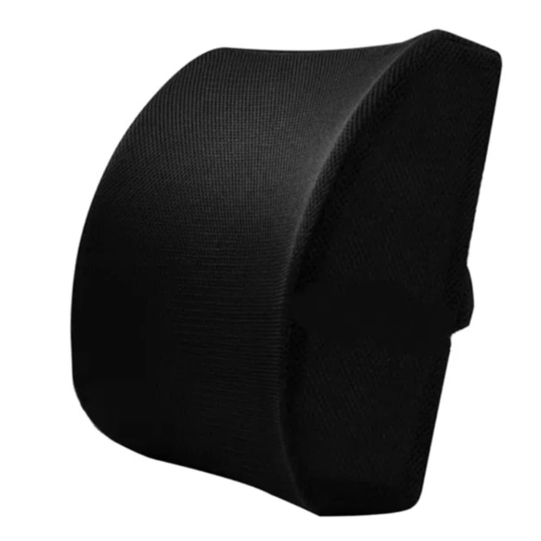 Cojín lumbar de espuma viscoelástica para asiento de oficina, cojín lumbar de rebote lento, alivia el dolor de espalda baja, almohada lumbar transpirable