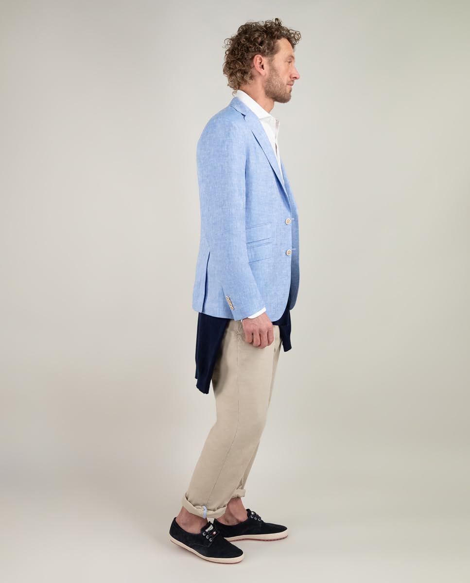 El Ganso Americana Lino Oxford Azul