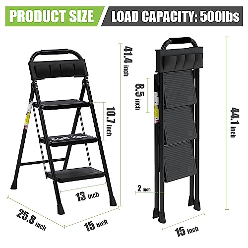 Effieler STEP LADDER 330 3 Step Ladder Effieler Folding Step Stool thumb #3