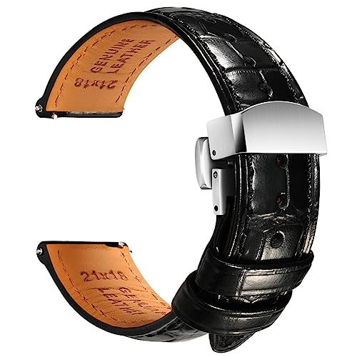 REZERO Leather Watch Bands for Men, Quick Release Watch Straps,