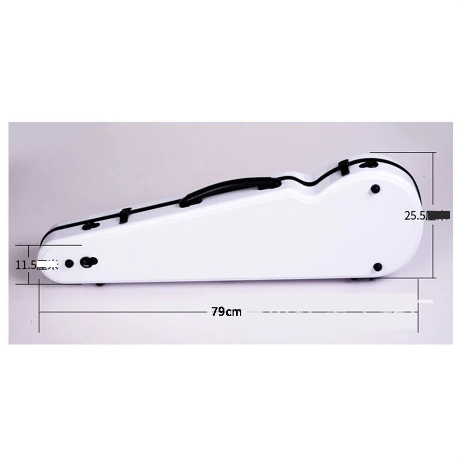Caja de violín fibra carbono, mochila ligera, resistente a la compresión con tela y arco, espacio almacenamiento higrómetro Para Actuaciones Al Aire Libre(Black)
