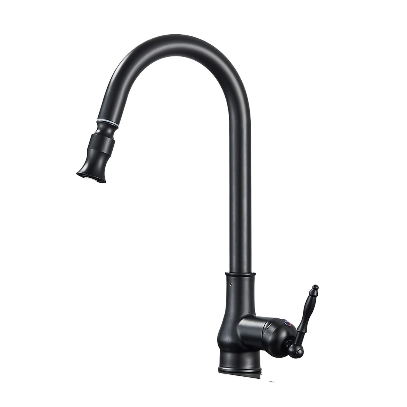 Robinet d'évier de cuisine laiton rétro luxueux à douchette extractible pour style antique