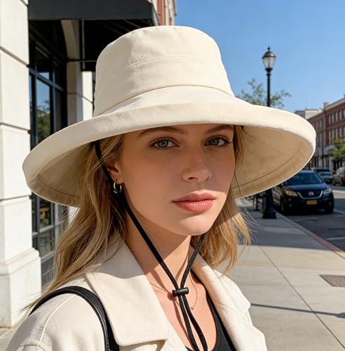 Sombrero de sol para mujer con ala ancha para verano miniatura 4