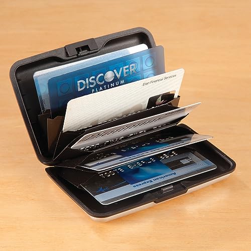 Fox Valley Traders RFID Aluminum Credit Card Holder, Crushproof Design, Aluminum Design - Silver Design, Measures 4 1/4" Long x 3" Wide x 3/4" Deep2