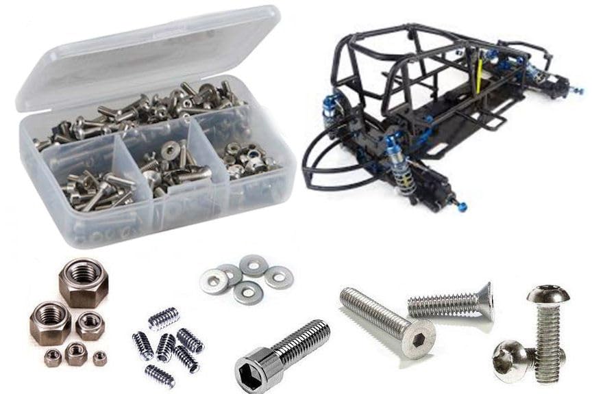 RCScrewZ Compatible with Stainless Steel Screw Kit Custom Works Enforcer 8 GBX Offset (#0976)