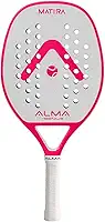 Raquete Beach Tennis Carbono 1K Matira Branca e Rosa Alma Genius