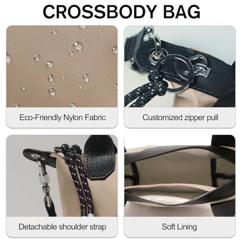 Image of Designer Mini Tote Bag for Women - Lightweight Crossbody Purse with Adjustable Dual Straps (2-Way Carry)