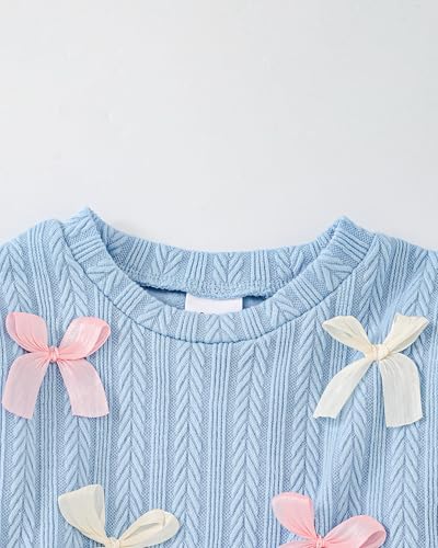 Image of Renotemy Toddler Girls Outfits Winter Little Girl Clothes Skirt Set 18M-6Y | Girls Christmas Fashion 2 Piece Outfit,Fall Knit Sweater and Skirt Set,Holiday Thanksgiving Dress Back to School Essentials
