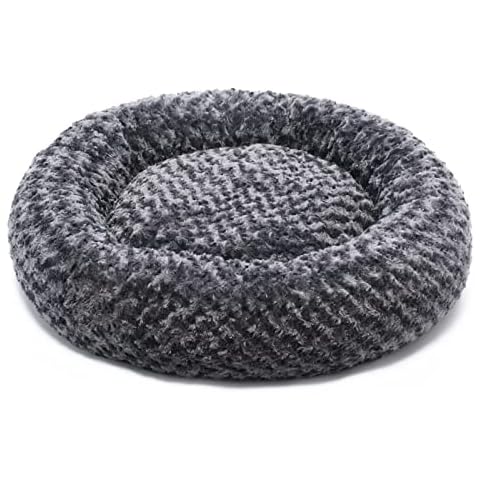Aoresac Calming Dog Bed Washable Round Cat Bed with Detachable Zipper Anti Anxiety Plush Pet Bed for Large Medium Small Dogs Cats Pets Cover