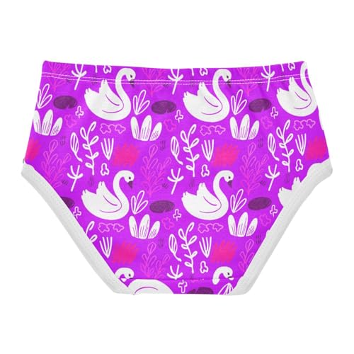 Girls' Underwear Cute Swan Purple Toddle Brief Panties 23019622
