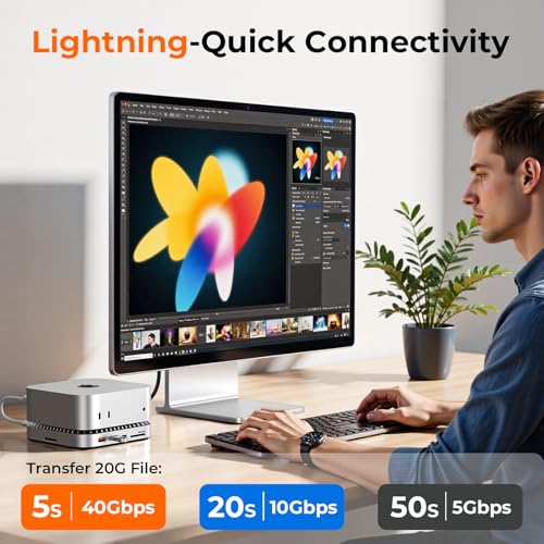 RayCue RayCue 40G Mac mini M4 ドック&スタンド 8T NVMe SSDエンクロージャ付き の商品画像 2