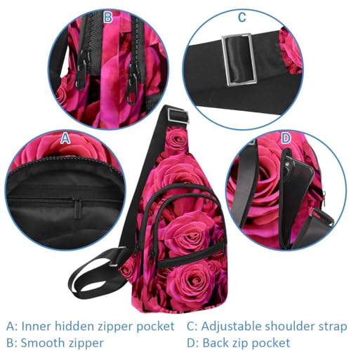 Mochila cruzada versátil con estampado de cisne blanco y flores 4