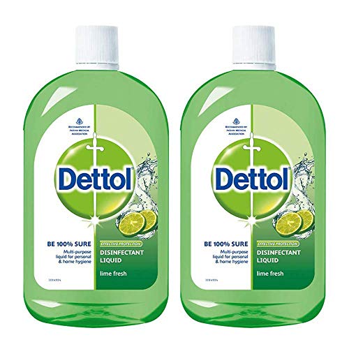 Image of Dettol Liquid Disinfectant for Floor Cleaner (Lime Fresh, 500ml, Pack of 2) & Body Wash and Shower Gel, Refresh - 250ml | Soap-Free Bodywash