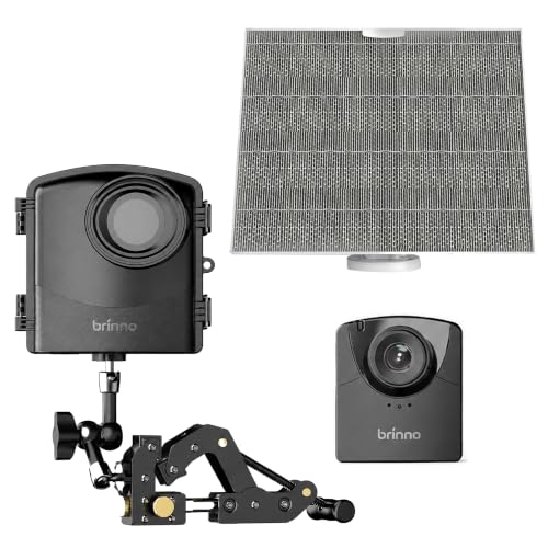 Image of Brinno BCC2000 Construction Time Lapse Camera with ASP1000-P Solar Panel | Bundle Includes TLC2000 Camera, 1080P Time Lapse Recording , Clamp, Weather-Resistant Housing, 10W IP65 Panel with Mount