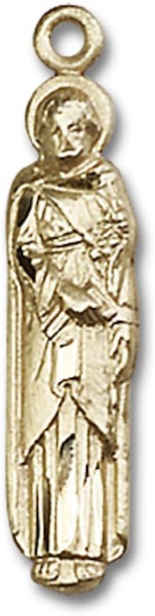 Bonyak Jewelry Saint Medal Collection Gold Filled St. Joseph Pendant 1 x 1/8 inches with Gold Filled Lite Curb Chain