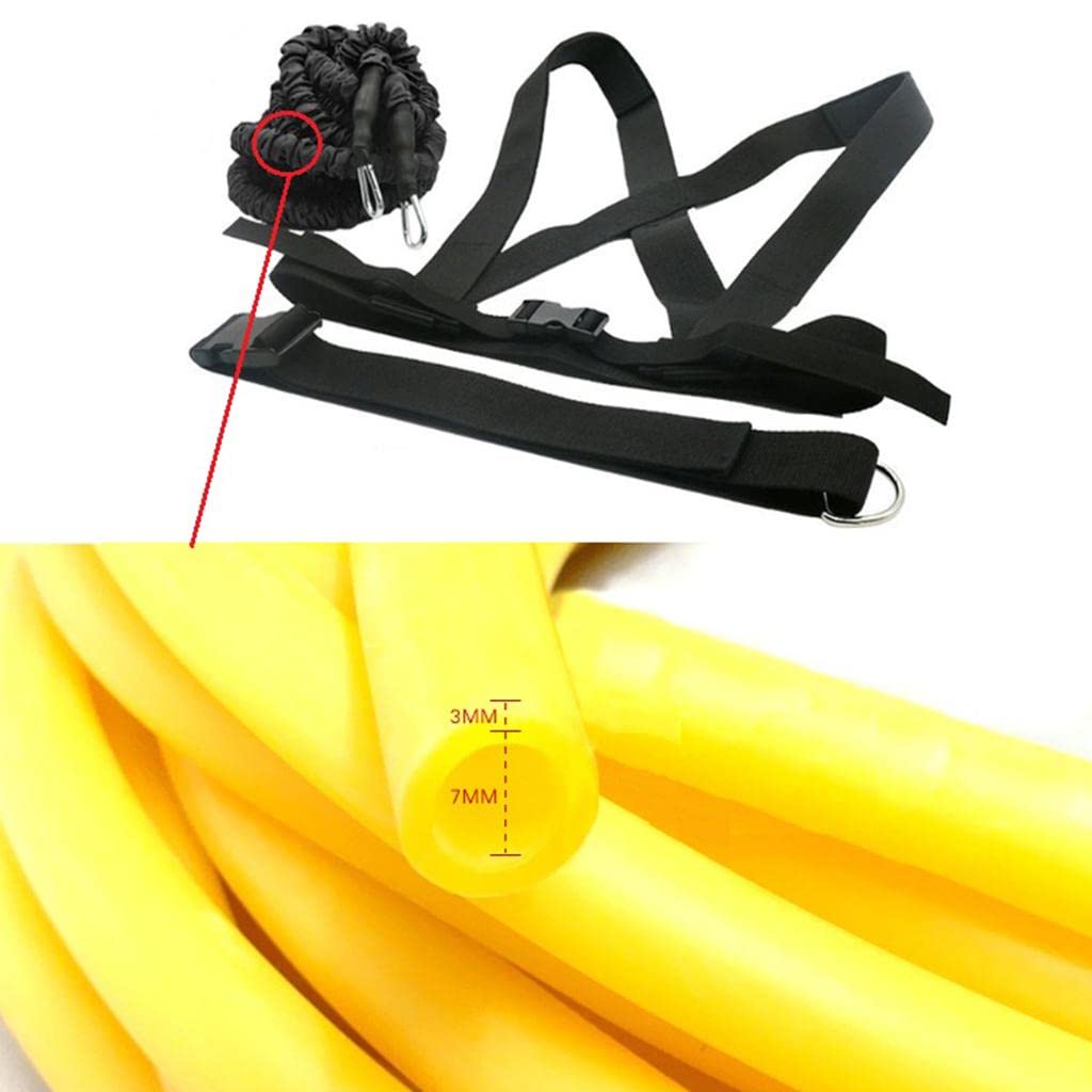 3 Stück Widerstandsharness Fitness Trainingsgurte Widerstandsbänder Gurtseil Zuggeschirr aus Latex für Muskelaufbau für Sportler Heimtraining