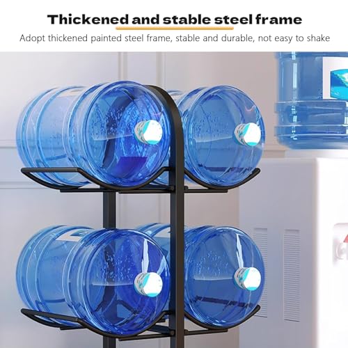 Porte-carafe à eau 5 gallons sur 4 roues, étagère robuste 2 ou 3 niveaux