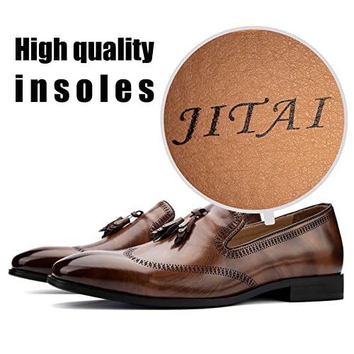JITAI Mens Loafers Shoes Slip On Driving Shoes Casual Dress Loafer Business Fashion Shoes4