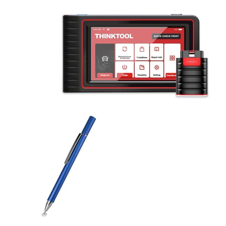 BoxWave Stylus Pen Compatible with Thinkcar Car Code Reader THINKTOOL Basic (7 in) - FineTouch Capacitive Stylus, Super Precise Stylus Pen - Lunar Blue