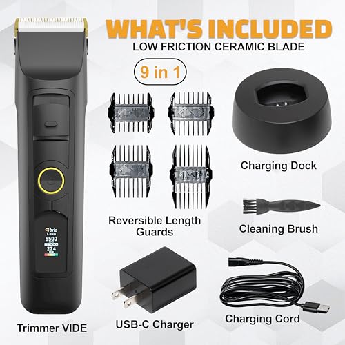 Brio Beardscape V2 Beard Trimmer for Men Professional with Low Friction Ceramic Blade, Cordless...