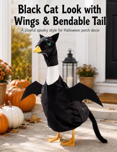 2 Set Porch Goose Halloween Outfits for 23 Inch Goose, Black Cat and Boo - Image 4