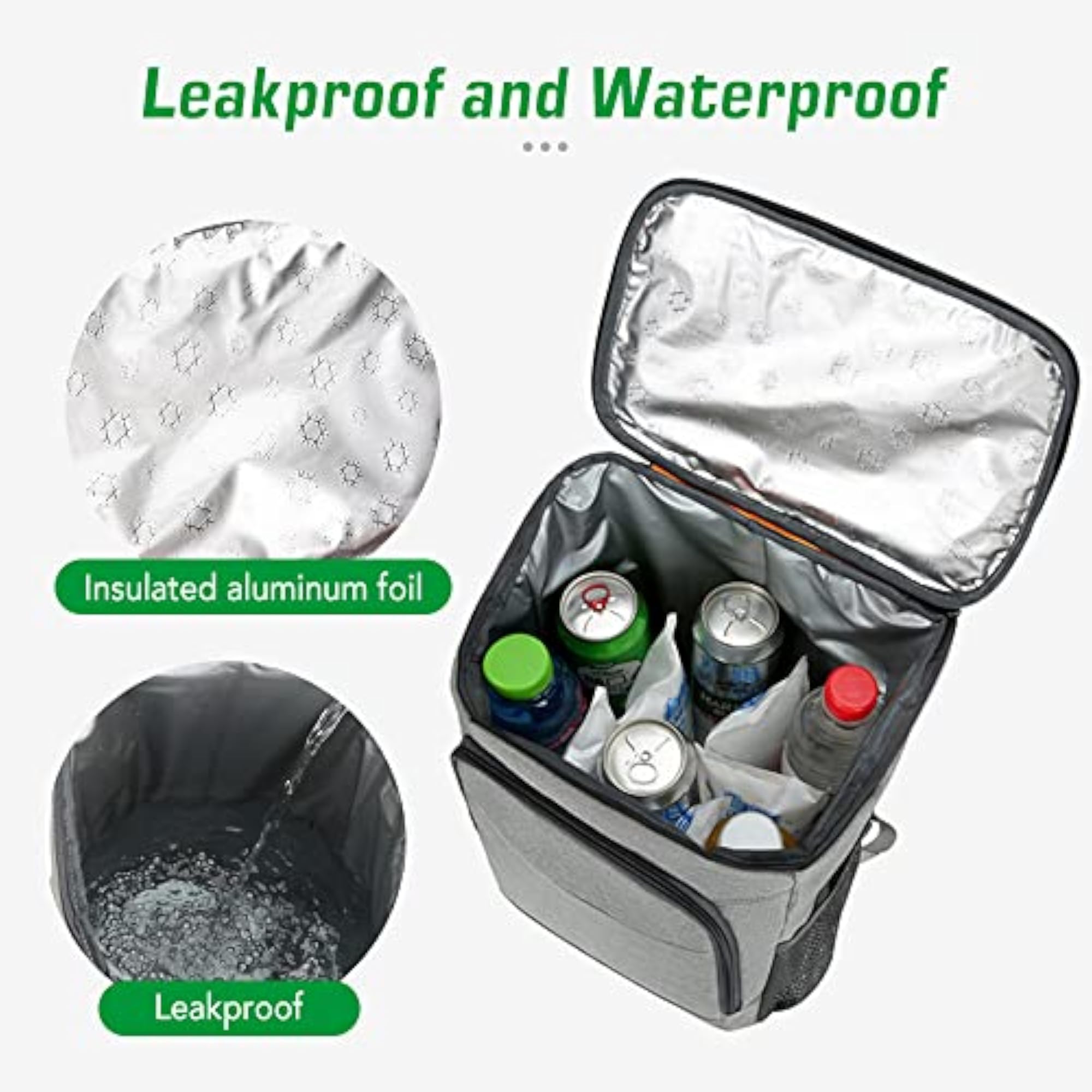 Leakproof Insulated Cooler Backpack for Outdoor Camping
