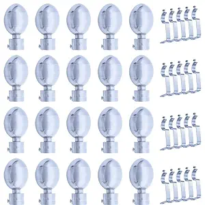 Jay Khodiyar Stainless Steel Curtain Bracket Set of 10 (20 Piece) Curtain finials/Curtain Accessories/Curtain Fittings Curtain Bracket