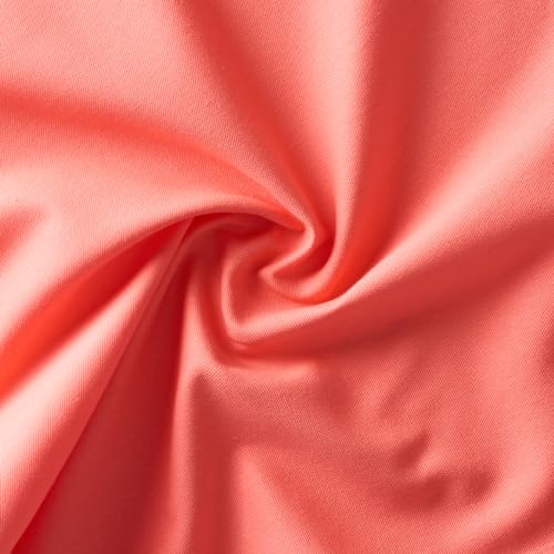 Image of Cotton Kitchen Apron for Women & Men - Set of 1 - Uni Plain, (28 inch X32 inch) Durable Apron with Spacious Pocket - Perfect Kitchen Set for Home or Professional Use - Coral