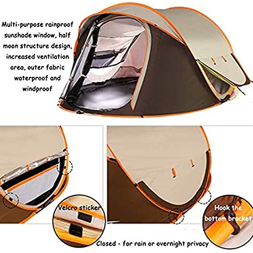 Carpa automática para camping 3-4 personas azul gran tamaño miniatura 4