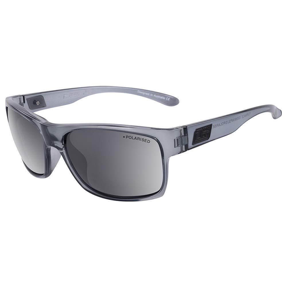 Dirty Dog 53566 Crystal Grey Crystal Grey Furnace Rectangle Sunglasses Polarised Golf, Fishing, Driving Lens Category 4 Size 60mm