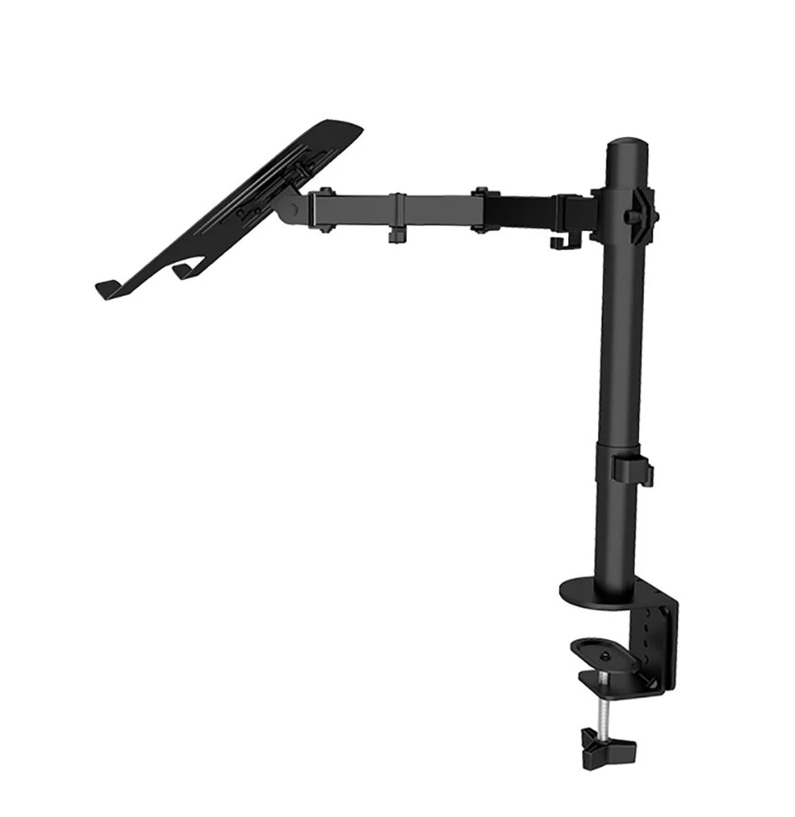 Supporto da scrivania Regolabile per Monitor con Vassoio per Laptop Fino a 17" e schermi Fino a 32".，