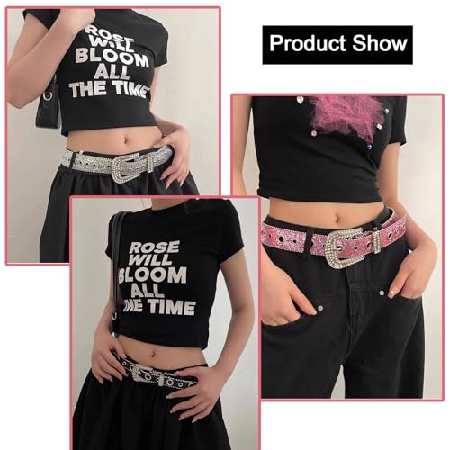 1 PCS Sequin Belt - Men Women Y2K Hip Hop Korean Bling Jeans Skirt Belt2