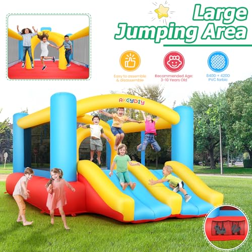Image of AKEYDIY Bounce House, Inflatable Bounce House for Kids 3-10, Bouncy House
