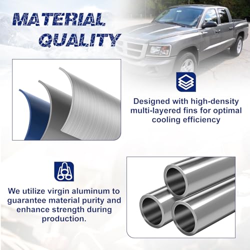 Image of Air Conditioning A /C Condenser Compatible with Dodge Dakota /Mitsubishi Raider /Ram Dakota # 3666, 55056352AC, 55056352AB