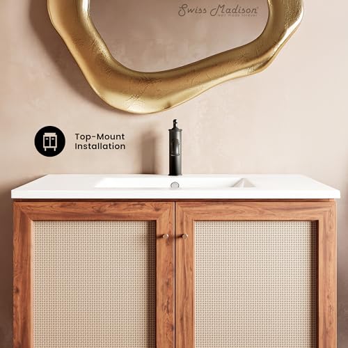 36" Ceramic Vanity Sink Top by Swiss Madison - Used condition - Image 2
