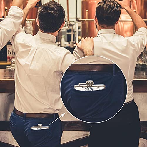 Liquor Hip Flask Green Leaf Flagon 8 Ounce Stainless Steel Pocket Drinking Flask Whiskey Flask With Funnel For Men And Women Festival Gift 3.6X6In #TOP4