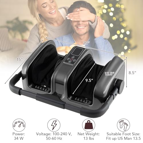 Image of ARLIME Foot Massager with Heat, Deep Kneading Shiatsu Massager Machine for Plantar Fasciitis Pain Relief Neuropathy Muscle Arm Relaxation, Foot and Calf Massager Gifts for Adults (Grey)