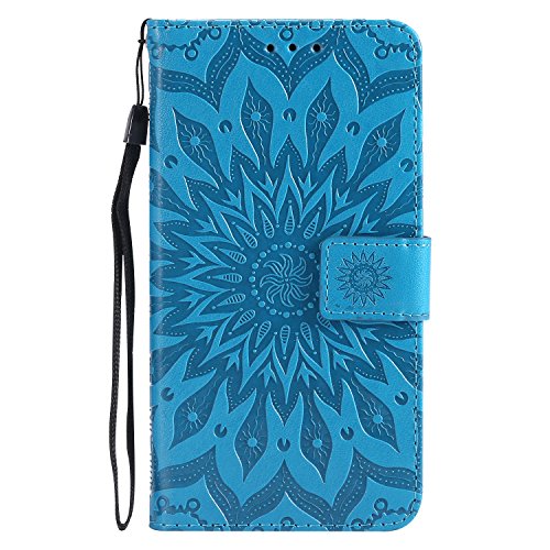Urberry LG V30 Case, Nice Ins Wallet Case for LG V30 (Blue)