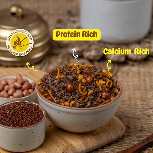 Image of GO LIFE Ragi Namkeen (250G) | Healthy & Tasty Millet Snack | Roasted Not Fried, Protein-Rich, High Fiber, Gluten-Free, Zero Preservatives | Perfect Diet Snack | Anytime Snacking