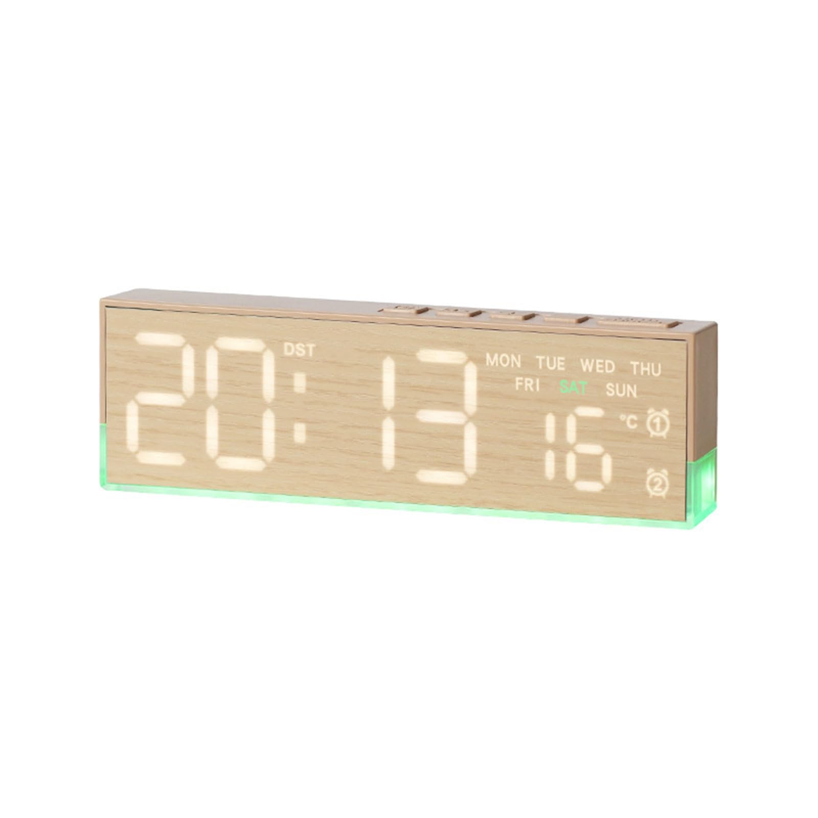 Kalttoy Alarm Clocks for Bedroom LED Digital Clocks Desk Alarm Clock with Day of Week, Duals Alarms Clock for Living Room Decors Desk