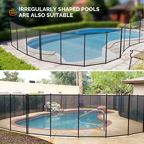Valla de seguridad para piscinas 4ft alta negra VINGLI miniatura 4