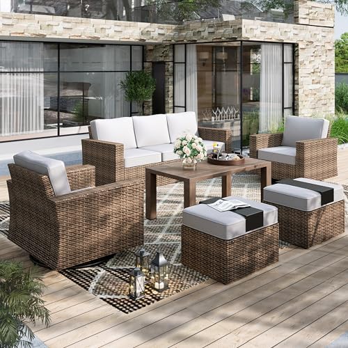 HERAS-HOUSE-Patio-Furniture-Set-with-492-Wide-Armrests-Swivel-Glider-Chairs-with-55-Waterproof-Cushions-6-Pieces-Outdoor-Wicker-Furniture-Conversation-Set-for-Lawn-Backyard-Deck-Light-Grey HERAS HOUSE Patio Furniture Set with 492 Wide Armrests Swivel Glider Chairs with 55 Waterproof Cushions 6 Pieces Outdoor Wicker Furniture Conversation Set for Lawn Backyard Deck Light Grey