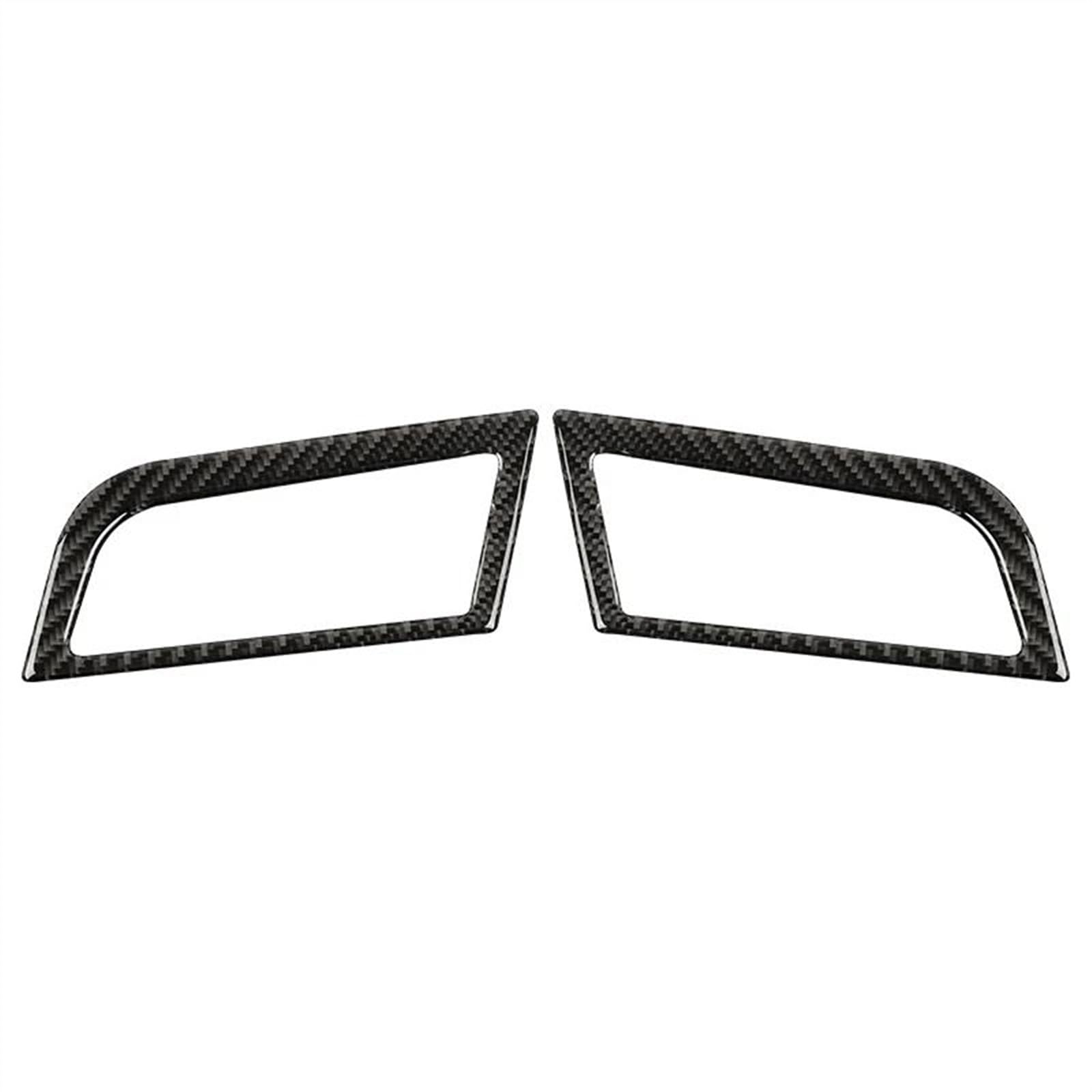 Carbon Fiber Car Interior Decoration Dashboard Left Right Air Vents Frame Stickers for Ford for Mustang GT 2015-2021 Anti-dust(Black)